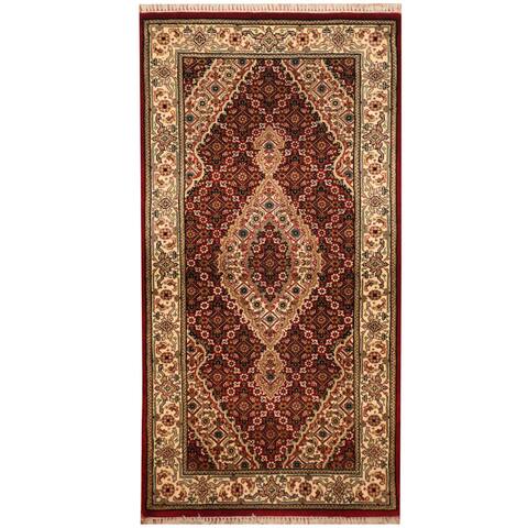 HERAT ORIENTAL Handmade One-of-a-Kind Tabriz Wool and Silk Rug - 2'5 x 4'7
