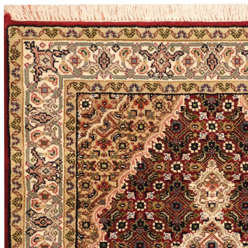 HERAT ORIENTAL Handmade One-of-a-Kind Tabriz Wool and Silk Rug - 2'8 x 4'