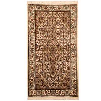 HERAT ORIENTAL Handmade One-of-a-Kind Tabriz Wool and Silk Rug - 2'6 x 4'6 - 2'6 x 4'6