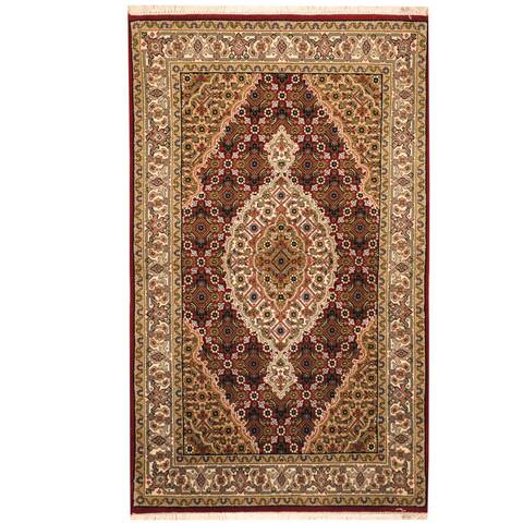 HERAT ORIENTAL Handmade One-of-a-Kind Tabriz Wool and Silk Rug - 2'8 x 4'5