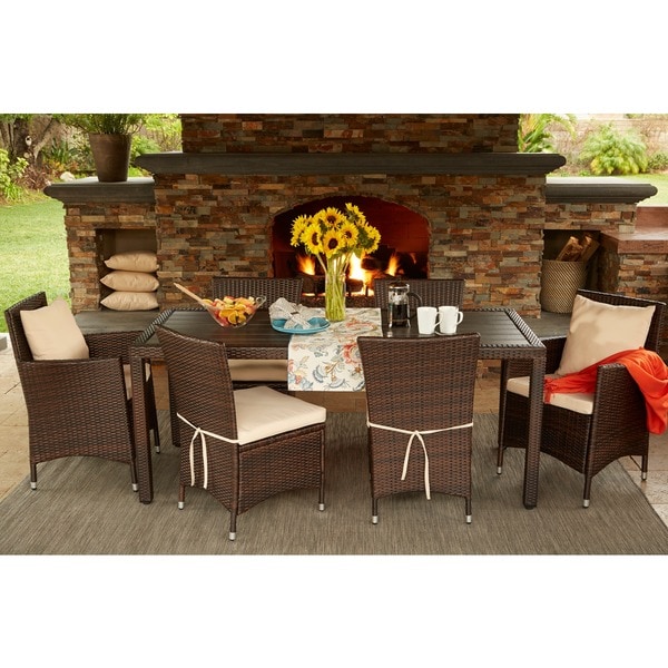 Handy Living Aldrich Brown Indoor Outdoor 7 Piece