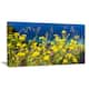 Wild Yellow Flowers over Sea Coast - Large Flower Wall Artwork - Bed ...