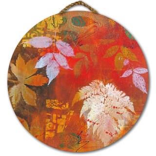 House & Homebody Co. 'Red Leaves' Round Wall Art - Bed Bath & Beyond - 13050557