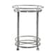 preview thumbnail 5 of 7, Metropolitan Round Chrome Metal Glass Top Bar Cart by iNSPIRE Q Bold