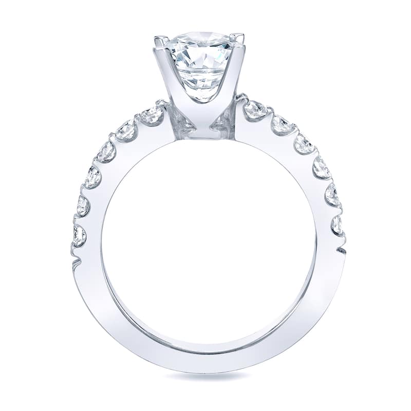 Auriya Platinum 1ct TDW Round Diamond Solitaire Engagement Ring