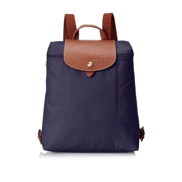 purple longchamp backpack