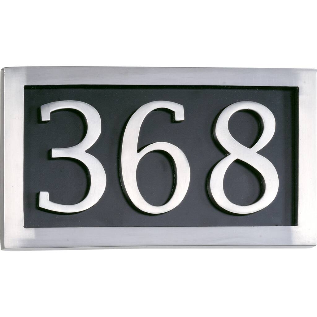 Aluminum 6 x 10.63-inch 3-numeral Address Marker Plaque