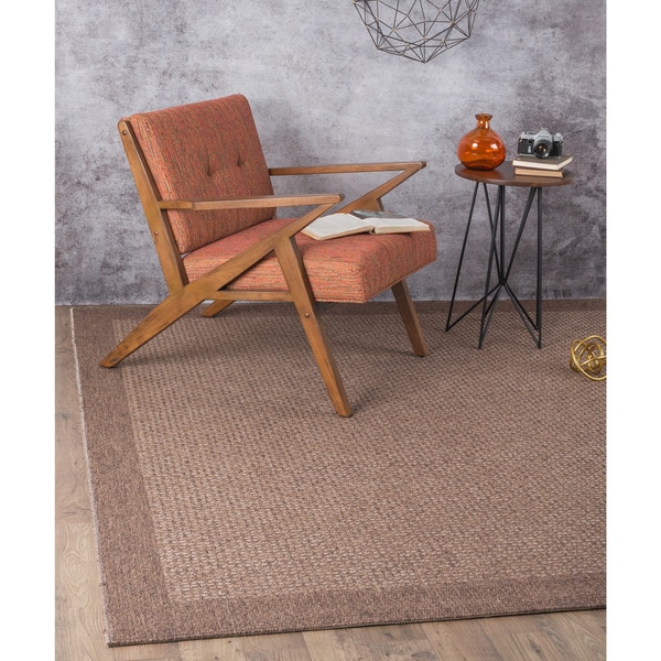 Seros Modern Mocha Brown Polypropylene Indoor Outdoor Area Rug 7 6 Seros Modern Mocha Brown Polypropylene Indoor Outdoor Area Rug 7 X27 6