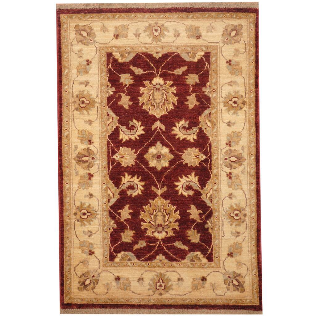 HERAT ORIENTAL Handmade One-of-a-Kind Vegetable Dye Oushak Wool Rug (Afghanistan) - 2'8 x 4'