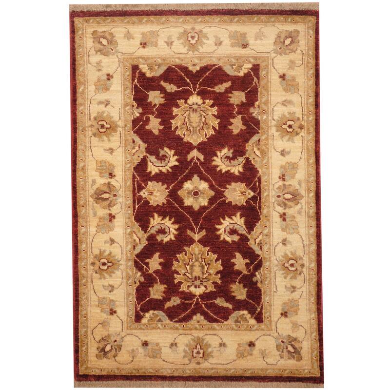HERAT ORIENTAL Handmade One-of-a-Kind Vegetable Dye Oushak Wool Rug (Afghanistan) - 2'8 x 4'