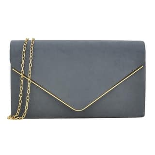 Clasp Handbags Our Best Clothing Shoes Deals Online At Dasein Velvety Clutch With Removable Chain Strap And Gold Polished Frame Clasp Closure