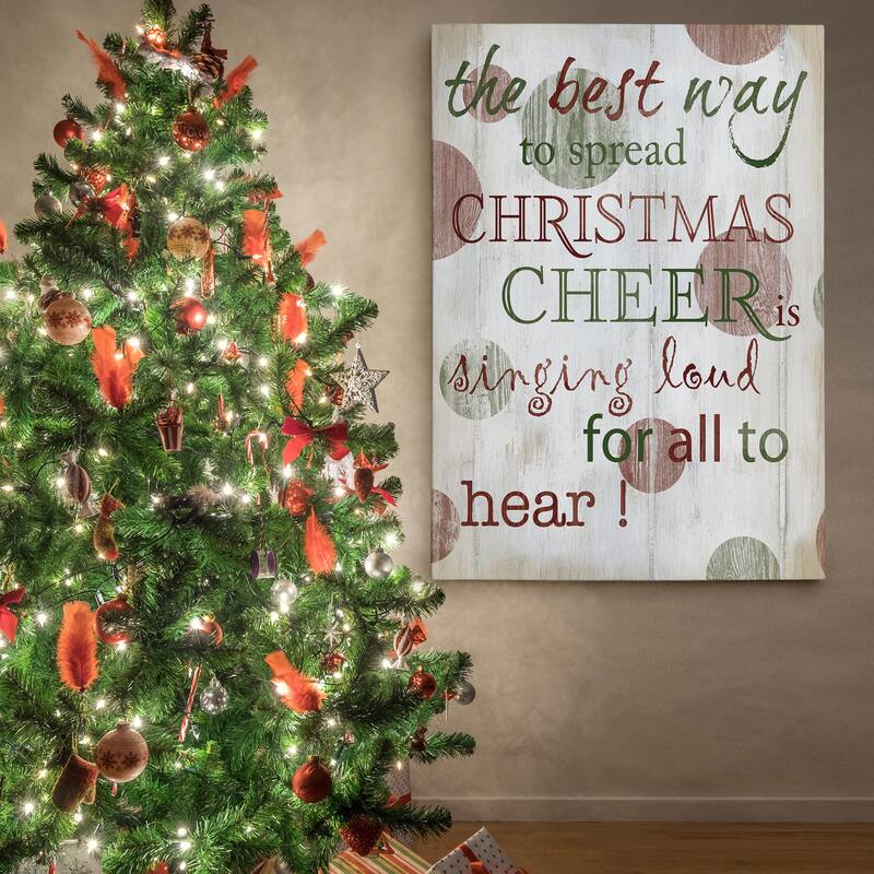 Christmas Cheer Type - Premium Gallery Wrapped Canvas - 3 Sizes Available - 12X16, 24x32, 30x40