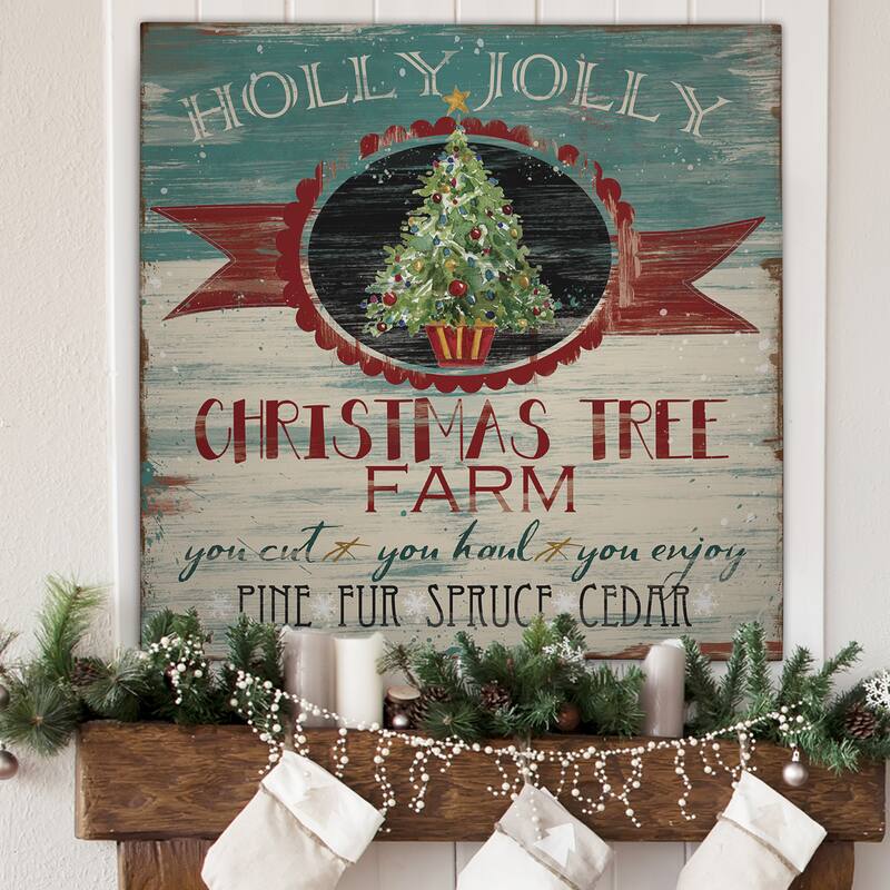 Wexford Home 'Ad: Christmas Tree Farm' 16-inch x 16-inch, 24-inch x 24-inch, 36-inch x 36-inch Gallery-wrapped Canvas Art
