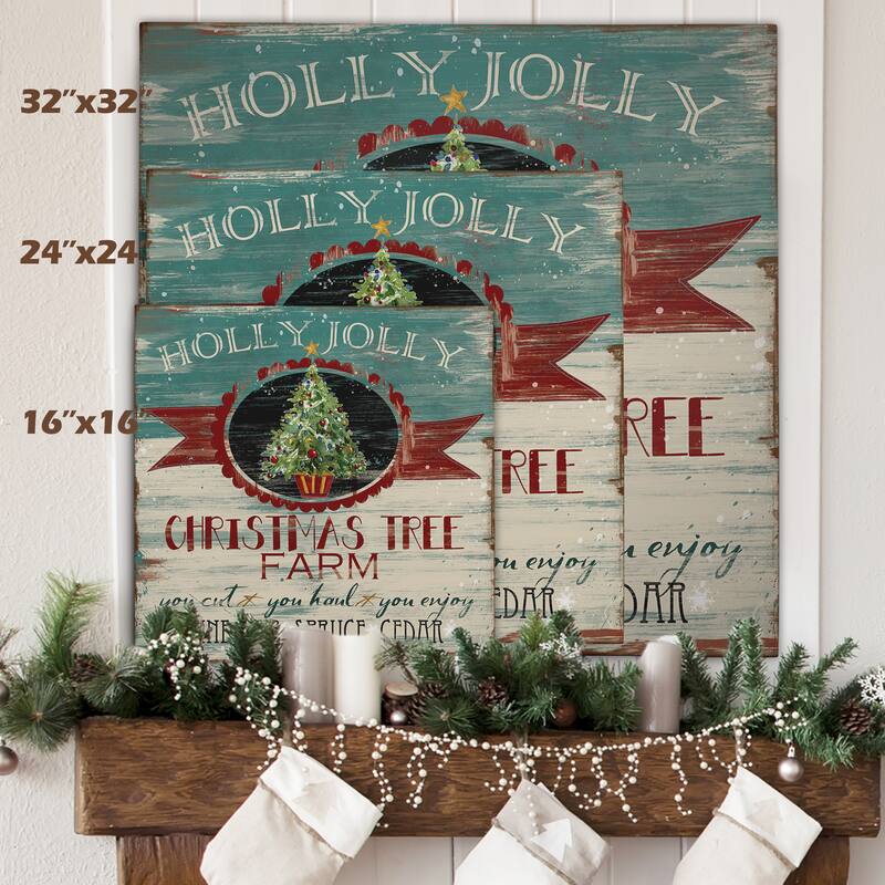 Wexford Home 'Ad: Christmas Tree Farm' 16-inch x 16-inch, 24-inch x 24-inch, 36-inch x 36-inch Gallery-wrapped Canvas Art