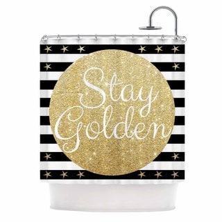 Thumbprintz Be Amazing Black and Gold Shower Curtain - Free ... Thumbprintz Be Amazing Black and Gold Shower Curtain - Free ...