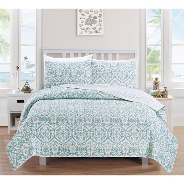 Cassandra Collection 3-Piece Quilt Set - Overstock - 13085879