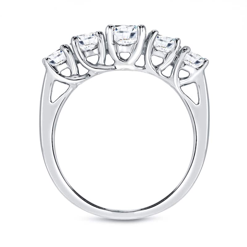 Auriya Platinum 1 1/2ctw 5-Stone Diamond Engagement Ring (H-I, SI1-SI2)