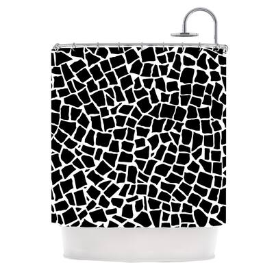 Kess InHouse Project M British Mosaic Black Shower Curtain