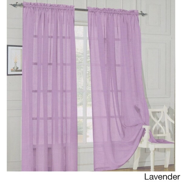 PAIR OF LAVENDER VOILE TAB TOP CURTAINS+60/" WIDE X 90/" DROP+UNIQUE+SALE PRICE+