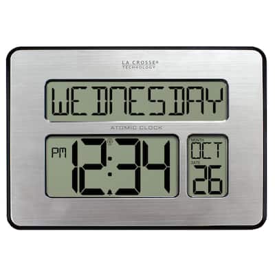 La Crosse Technology Atomic Calendar Digital Clock with Extra Large Digits