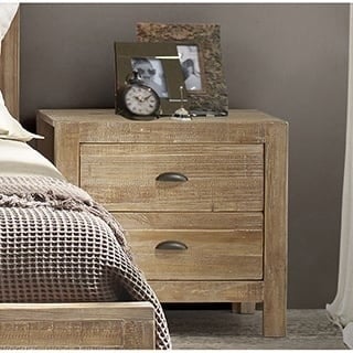 Grain Wood Furnituregrain Wood Furniture Montauk 2 Drawer Nightstand Solid Wood As Is Item Barnwood Finish Dailymail