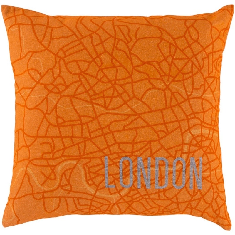 Decorative Patterson 18-Inch Feather Down or Poly Filled Throw Pillow
