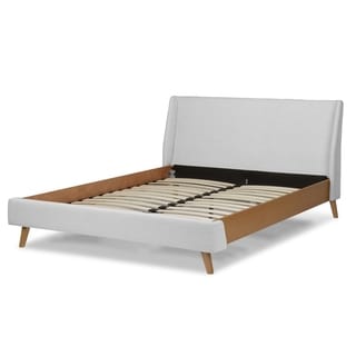 Leggett & Platt Palmer Upholstered Platform Bed in Flax Finish - Bed ...