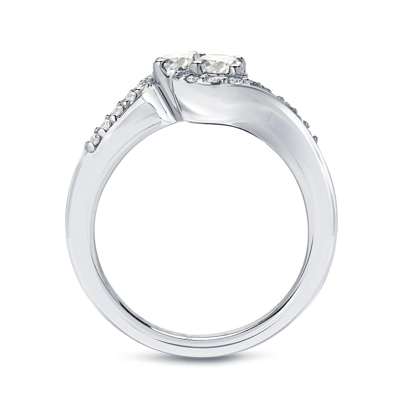 Auriya 14k Gold 1/2ct TDW Round 2-Stone Diamond Engagement Ring