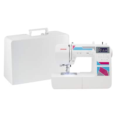 Janome MOD-200 Fully-featured Computerized Sewing Machine with 200 Stitches, 12 Buttonholes, Hard Cover and Bonus Presser Feet