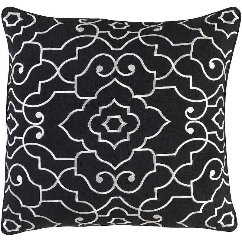 Decorative Perpignan 20-Inch Feather Down or Poly Filled Throw Pillow
