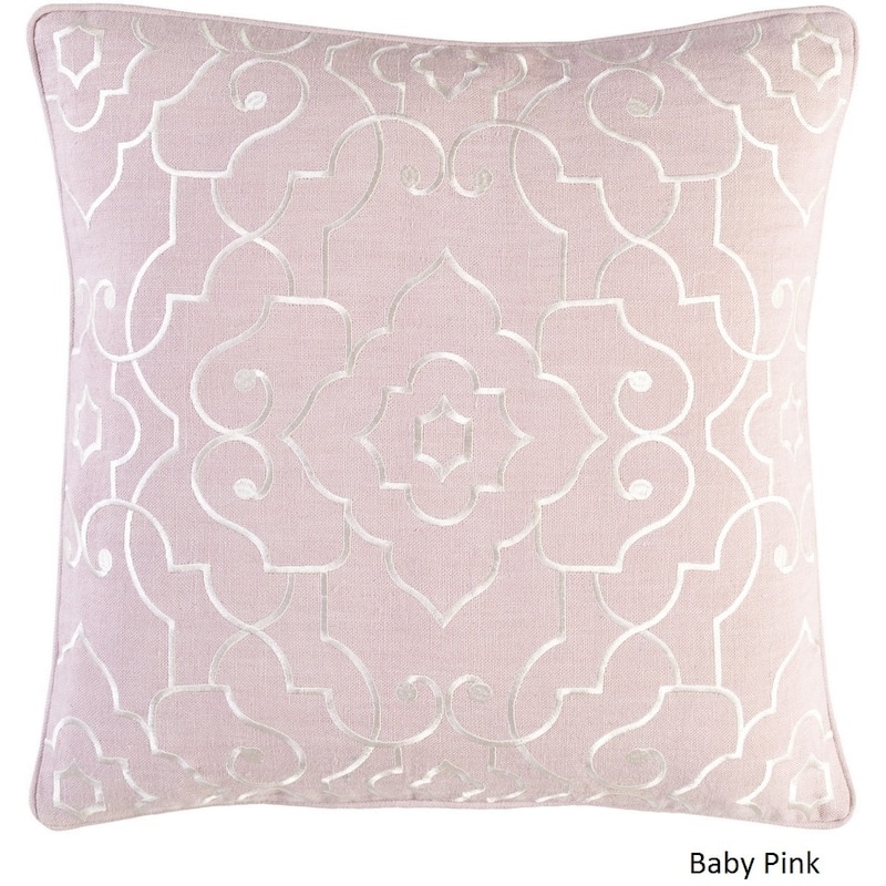 Decorative Perpignan 20-Inch Feather Down or Poly Filled Throw Pillow