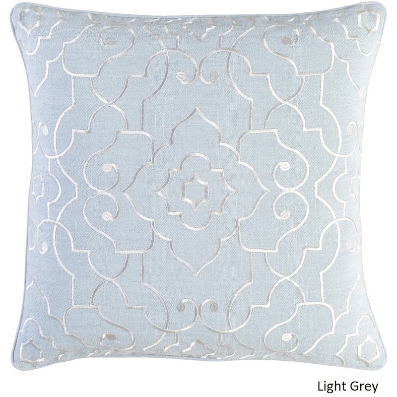 Decorative Perpignan 20-Inch Feather Down or Poly Filled Throw Pillow