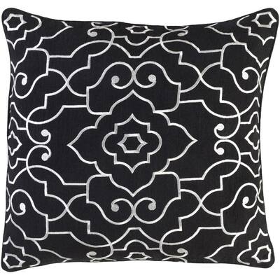 Decorative Perpignan 20-Inch Feather Down or Poly Filled Throw Pillow