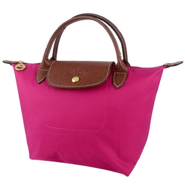 pink longchamp le pliage tote