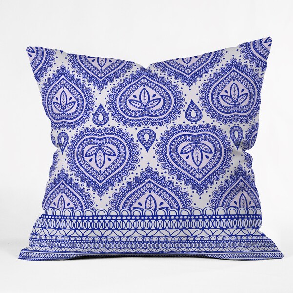 Deny Designs Aimee St Hill Decorative Blue Polyester Throw Pillow in 3 Sizes