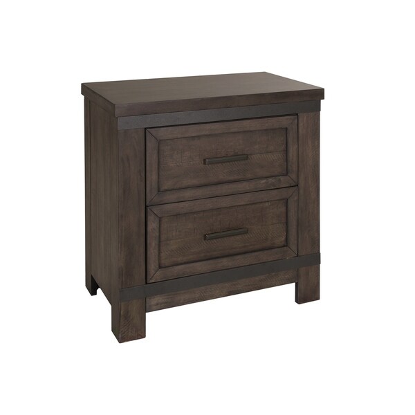 Shop Thornwood Hills Rock Beaten Gray 2-Drawer Nightstand ...