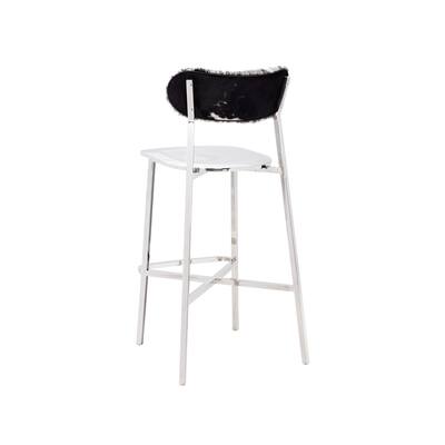 Sunpan Stanley Brown Cowhide and Stainless Steel 30" Barstool