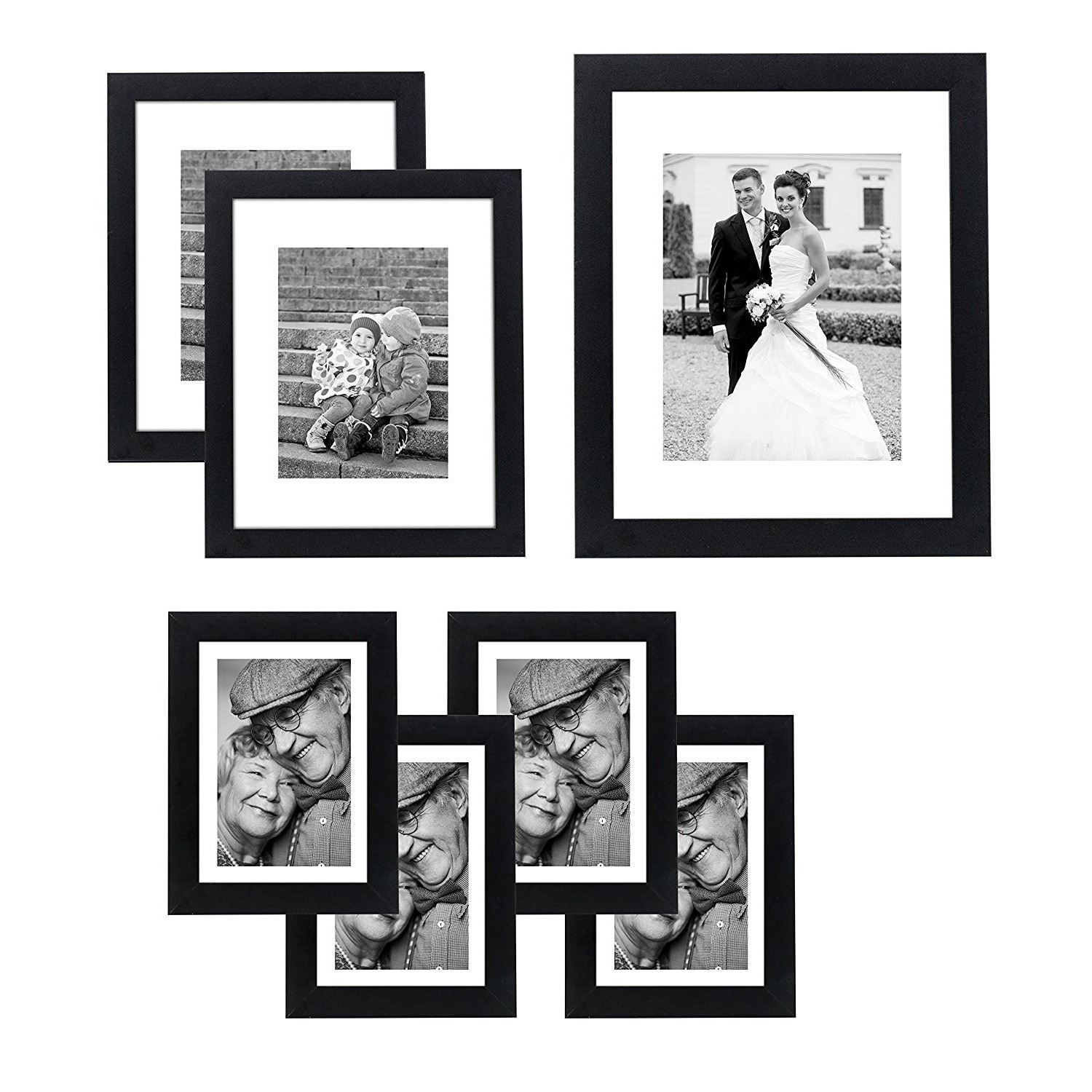 Set of 2 5x7, Black Quite So Home Picture Frame 