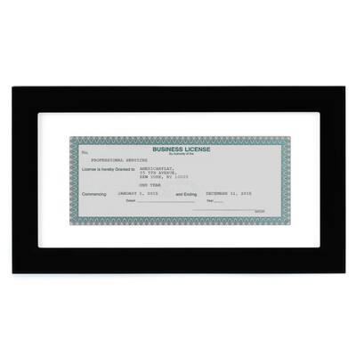 Americanflat 5x10 Business License Frame, Black