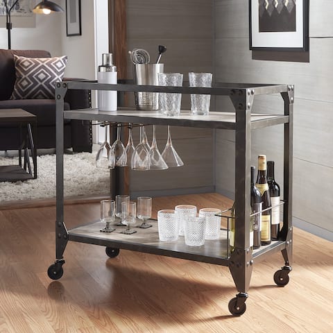 Mini Bar Home Bars Online At Our Best Dining Room Metropolitan Charcoal Grey Metal Mobile Bar Cart With Wood Shelves By Inspire Q