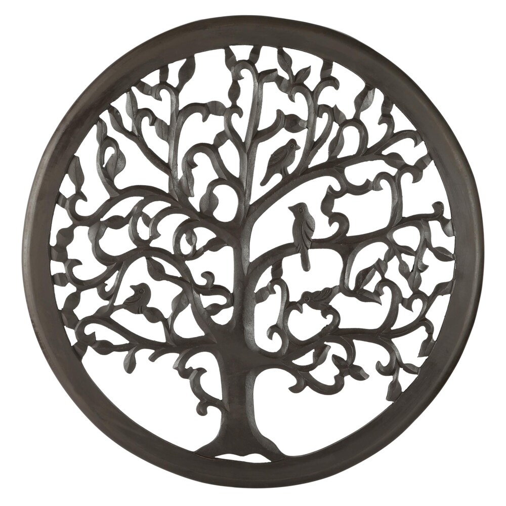 24" Dark Brown Solaris Ten Tree of Life Wall Art - On Sale - Overstock -  13097107