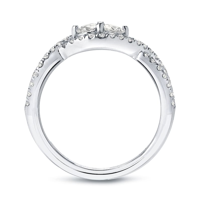 Auriya Infinity 2 Stone 1/2ctw Round Diamond Engagement Ring 14k Gold (J-K, I1-I2)