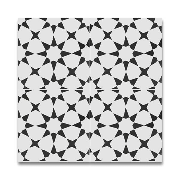 Medina Black And White Handmade Moroccan 8 X Inch Cement Medina Black And White Handmade Moroccan 8 X Inch Cement Granite Floor Or Wall