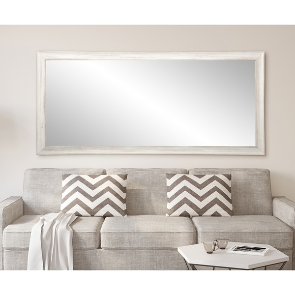 Multi Size Brandtworks Distressed Coastal White Wood Floor Multi Size Brandtworks Distressed Coastal White Wood Floor Mirror Grey