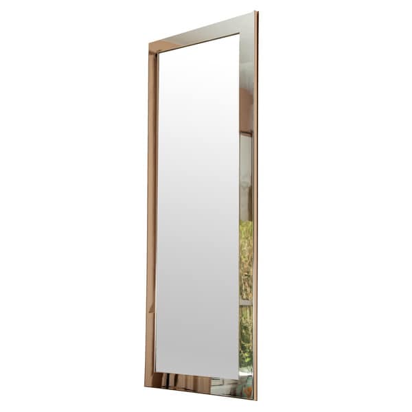 Brandtworks Slim Sleek Chrome Full Length Wall Mirror Free Brandtworks Slim Sleek Chrome Full Length Wall Mirror