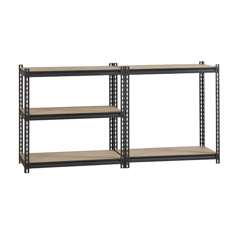 Iron Horse 2300 lb Riveted Shelving, 5-Shelf, 72"Hx36"Wx18"D, Black