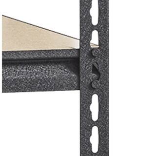 Iron Horse 2300 lb Riveted Shelving, 5-Shelf, 72"Hx48"Wx24"D, Black