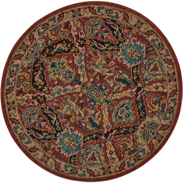Nourison 2020 Area Rug - 5' Round - Red - Runner/Round