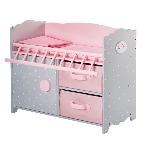 olivia's little world polka dots princess baby doll crib