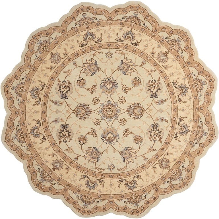 Nourison Heritage Hall Area Rug - Cream - 6' Round - Runner/Round